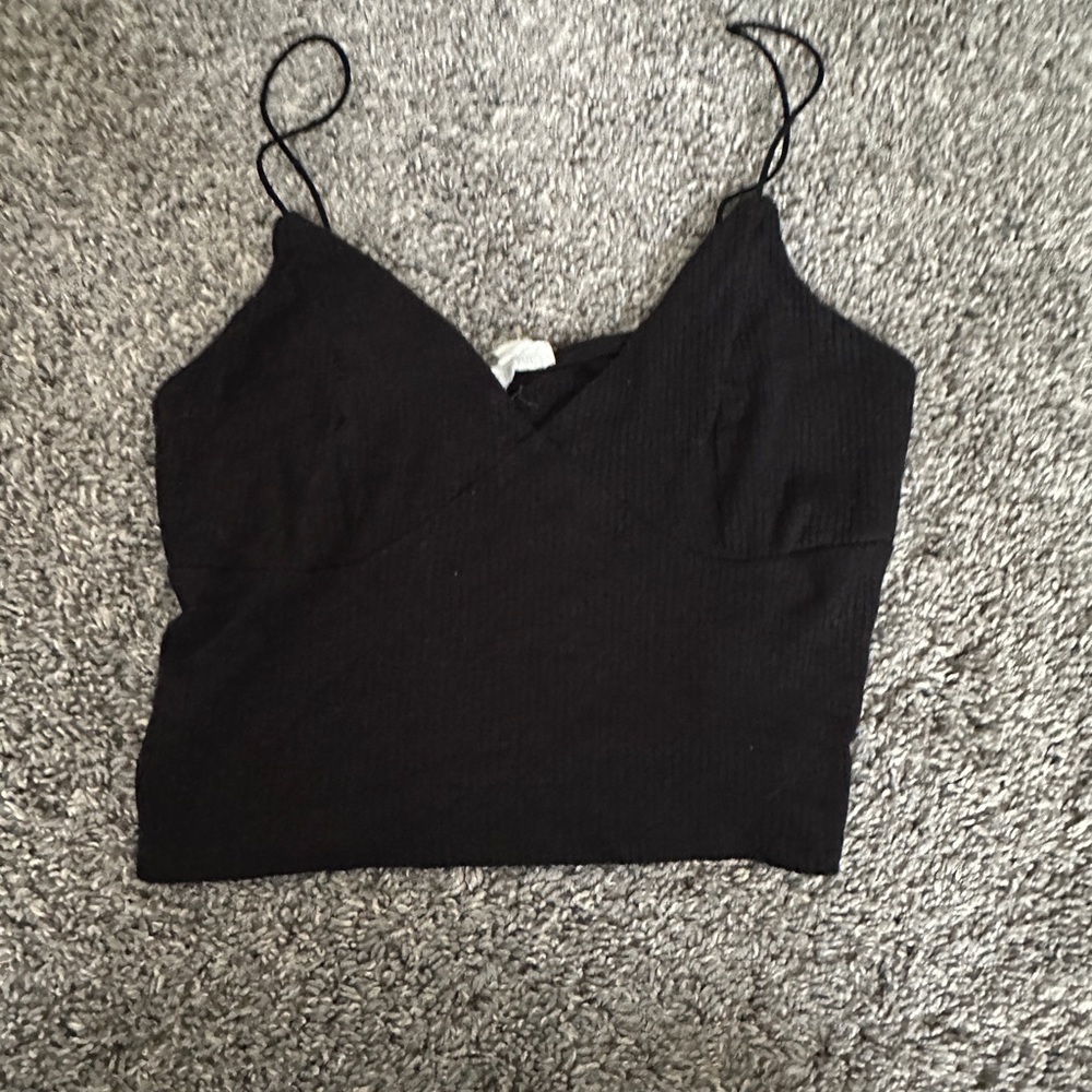 Garage Black Cropped Tank